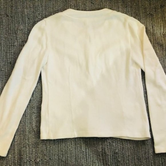 Versatile Amina Rubinacci white Sweater/Jacket gently worn Size 44 - Picture 8 of 9